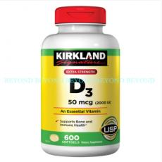 Kirkland Signature™ Vitamin D3 2000 IU, 600 Softgels 