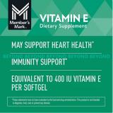 Member's Mark Vitamin E Softgels, 180 mg, 500 ct.